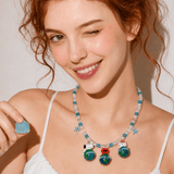 Product photo of Global Adventure Charm Necklace by Shinora Studio.