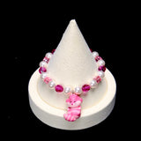 Pink Grin Cat Charm Bracelet