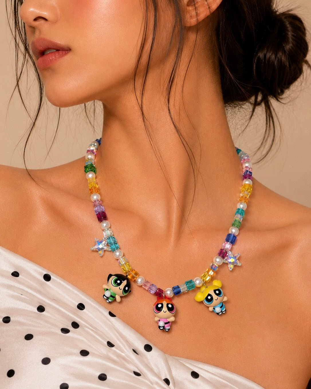 Product photo of Power Trio Necklace by Shinora Studio.