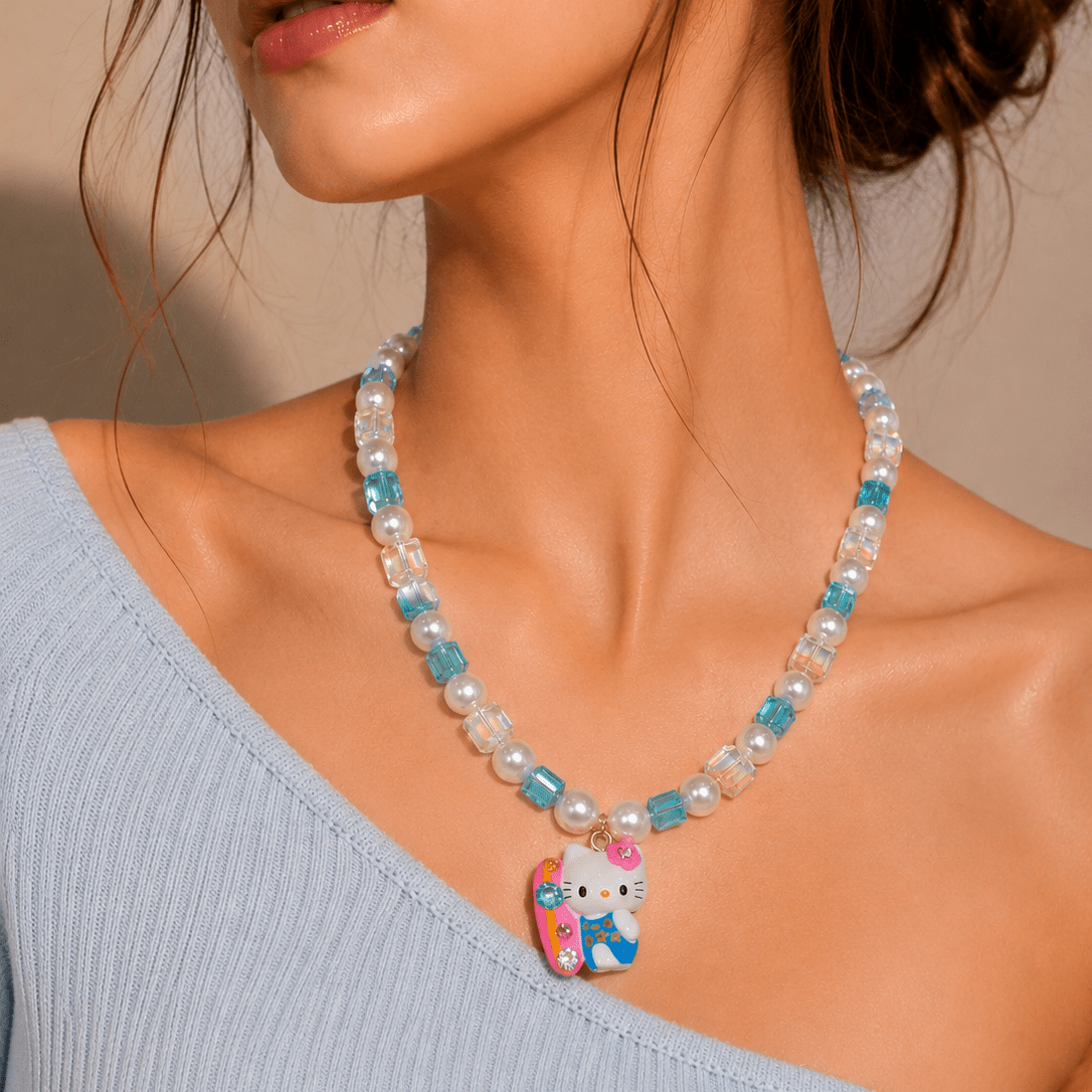 Product photo of Summer Surf Necklace by Shinora Studio.