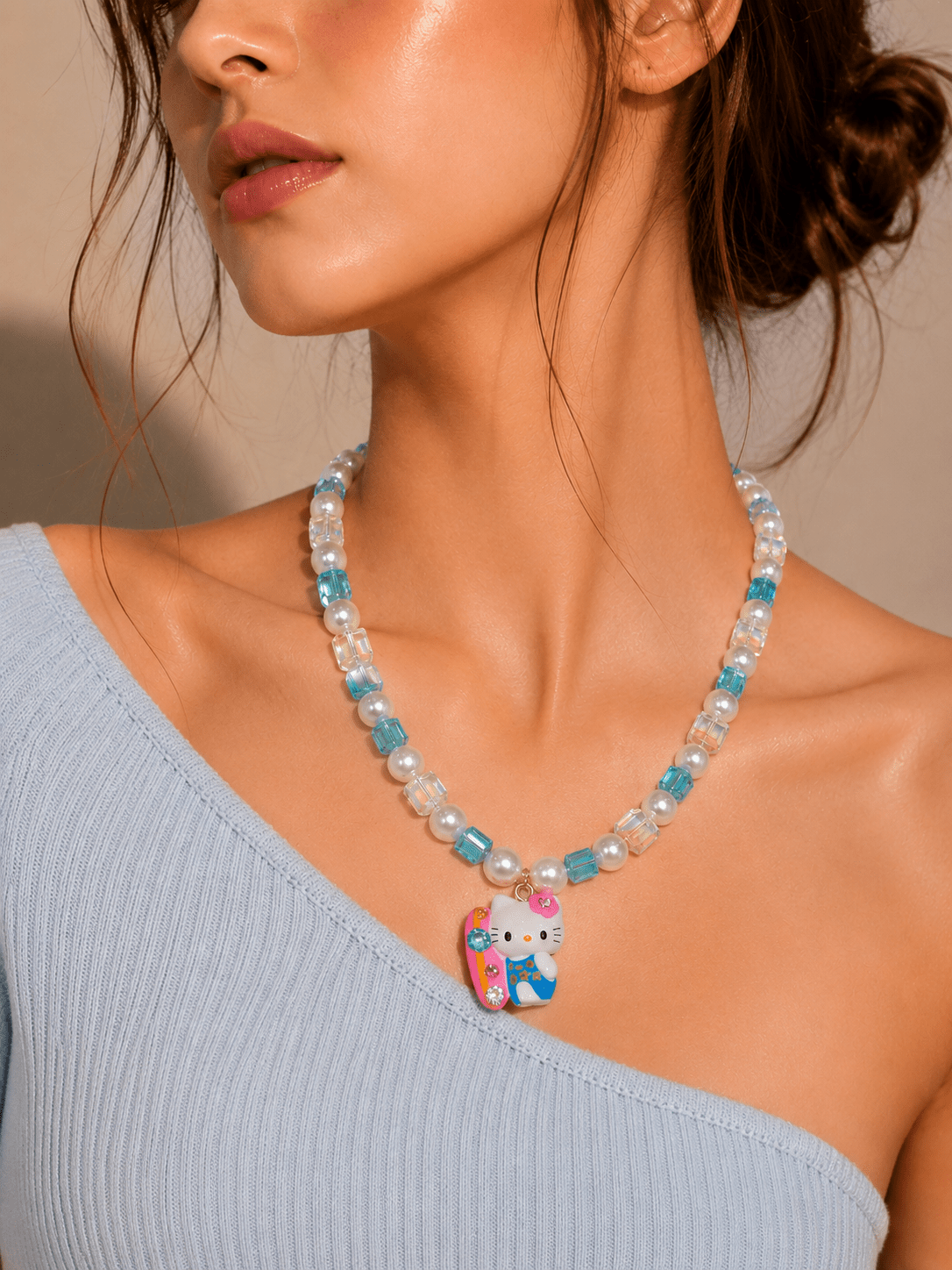 Product photo of Summer Surf Necklace by Shinora Studio.
