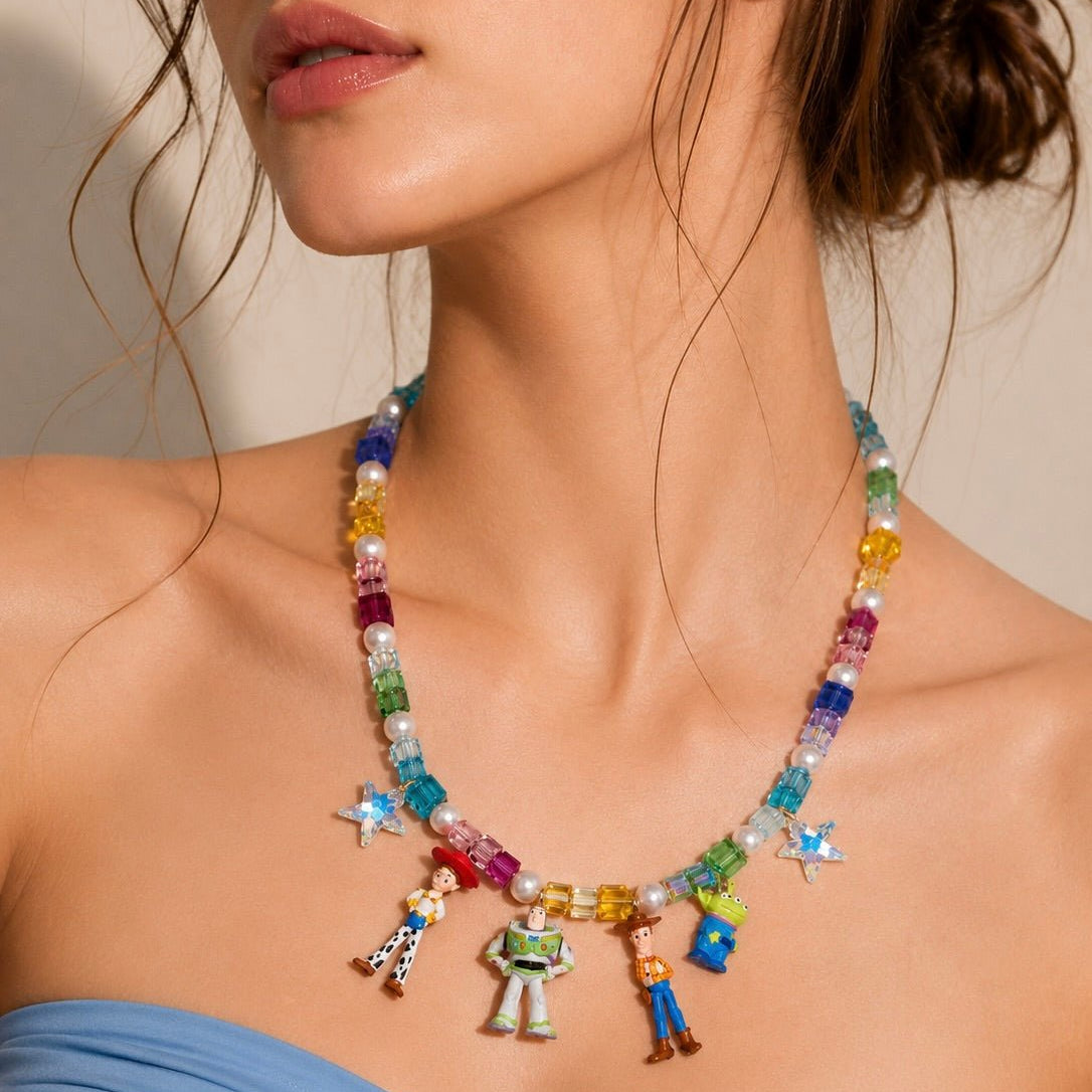 Product photo of Infinity Squad Rainbow Necklace by Shinora Studio.