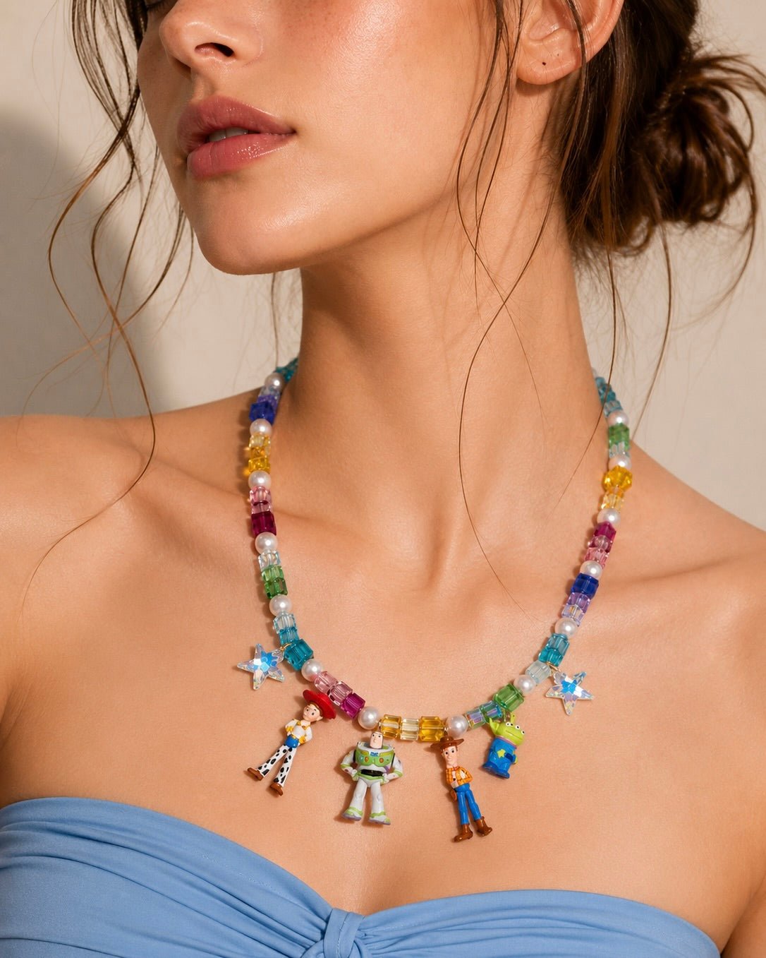 Product photo of Infinity Squad Rainbow Necklace by Shinora Studio.