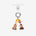 Two woodland chipmunk phone charms with amber and yellow crystal accents and silver-tone attachment hardware on white.