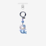 Blue Mermaid Cat Character Phone Charm