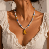 Product photo of Rainbow Daydream Crystal Charm Necklace by Shinora Studio.