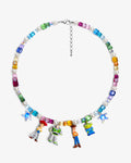 Infinity Squad Vintage Charm Rainbow Swarovski Necklace