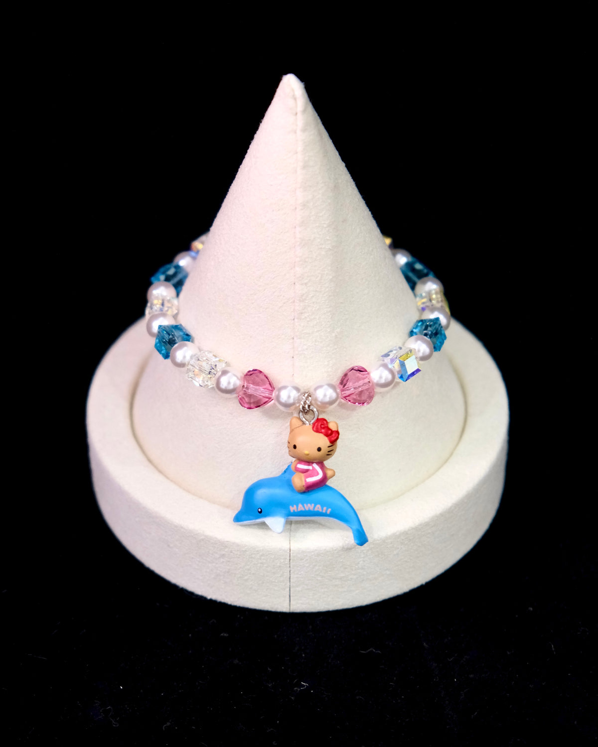 Hawaii Dolphin Rider Charm Swarovski Bracelet
