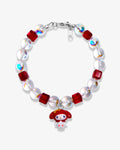 Red Puppy Swarovski Crystal Charm Bracelet