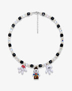 Western Pup Trio Swarovski Crystal Charm Necklace