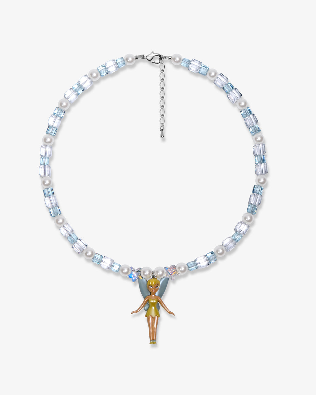 Blue Fairy Swarovski Crystal Charm Necklace