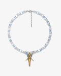 Blue Fairy Swarovski Crystal Charm Necklace