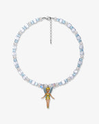 Blue Fairy Swarovski Crystal Charm Necklace