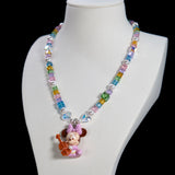 Rainbow Melody Necklace product photo, handmade charm necklace by Shinora Studio
