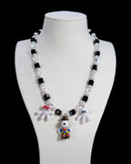 Western Pup Trio Swarovski Crystal Charm Necklace