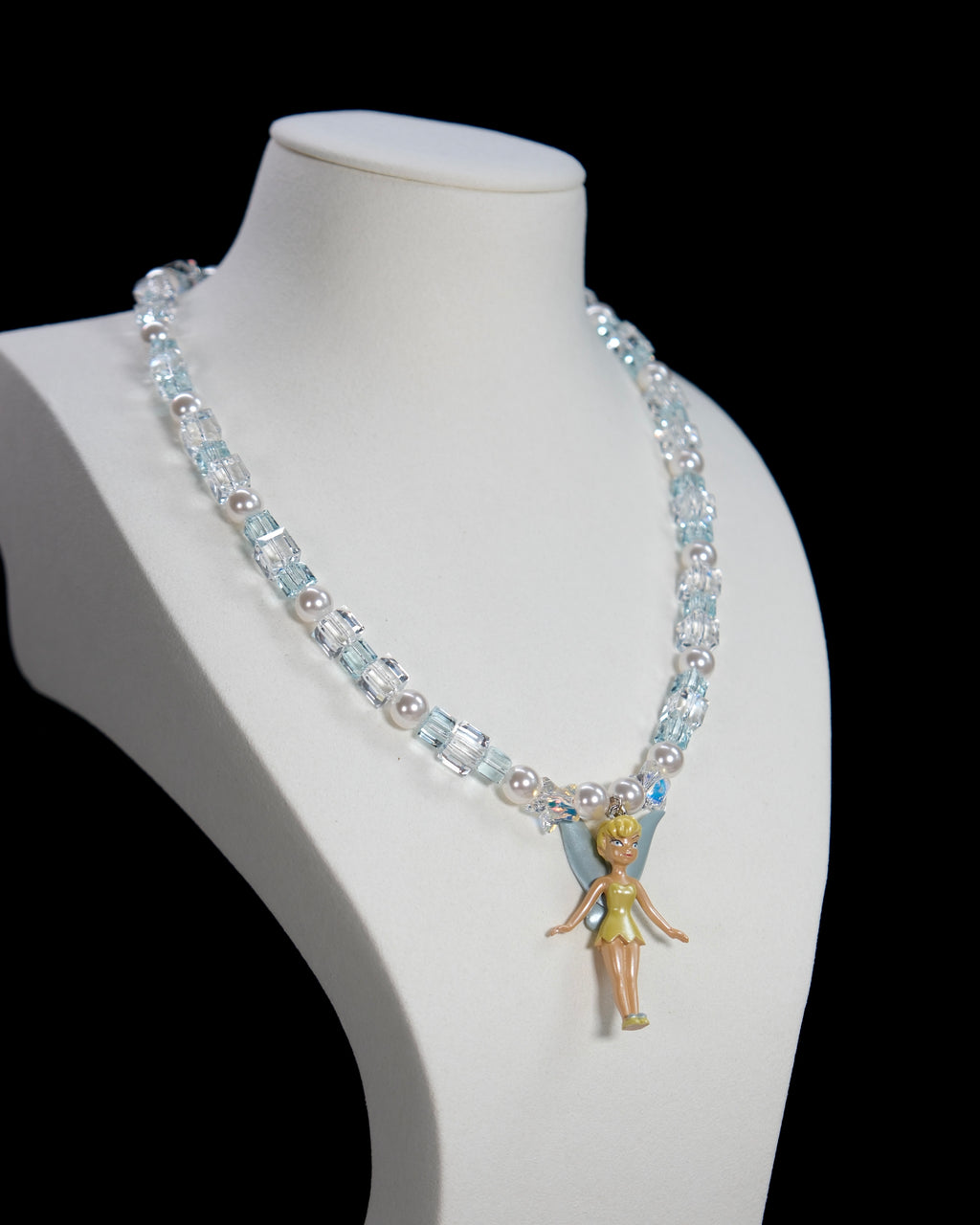 Blue Fairy Swarovski Crystal Charm Necklace