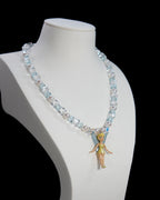 Blue Fairy Swarovski Crystal Charm Necklace