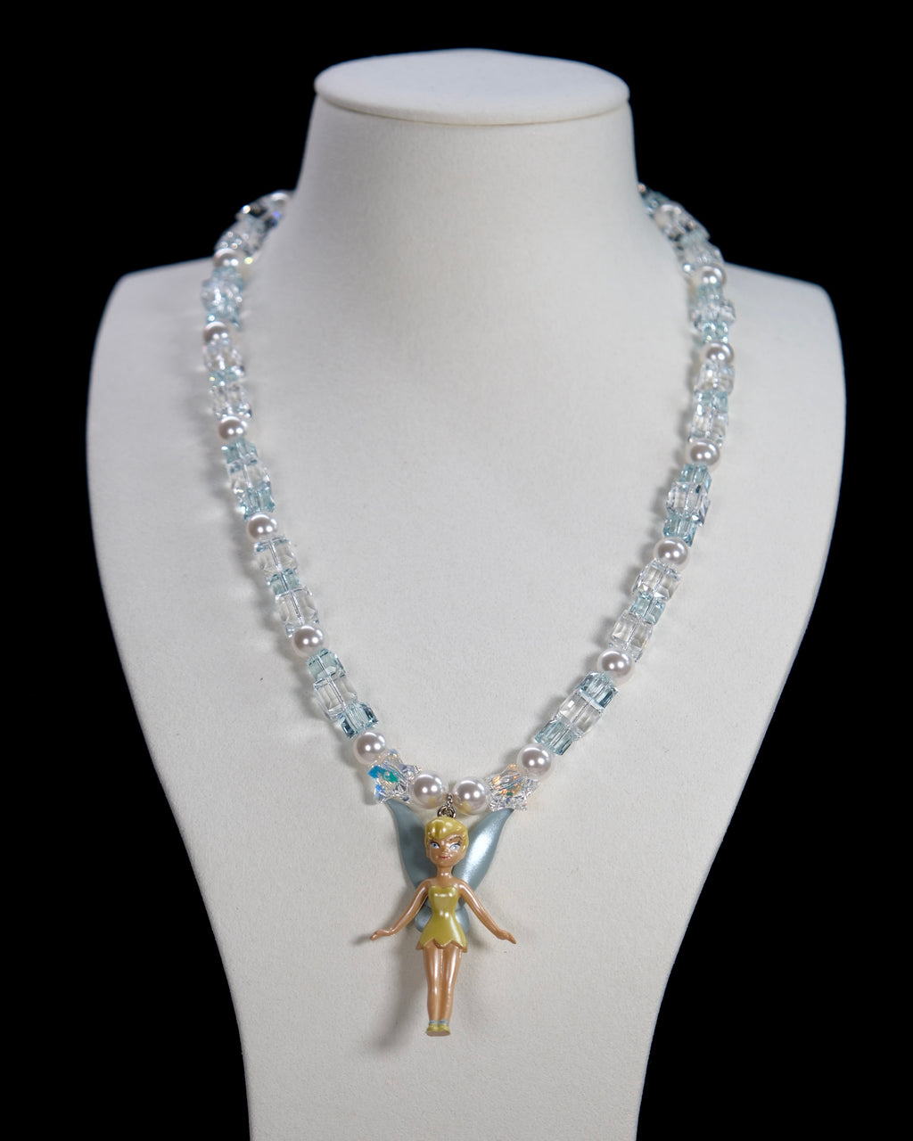 Blue Fairy Swarovski Crystal Charm Necklace
