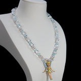 Blue Fairy Necklace product photo, handmade charm necklace by Shinora Studio