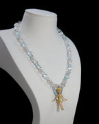 Blue Fairy Swarovski Crystal Charm Necklace