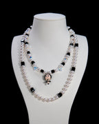 Black Pearl Starlet Swarovski Crystal Charm Necklace