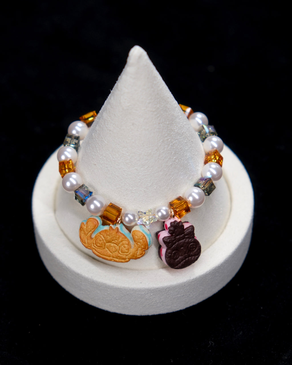 Cookie Duo Swarovski Crystal Charm Bracelet