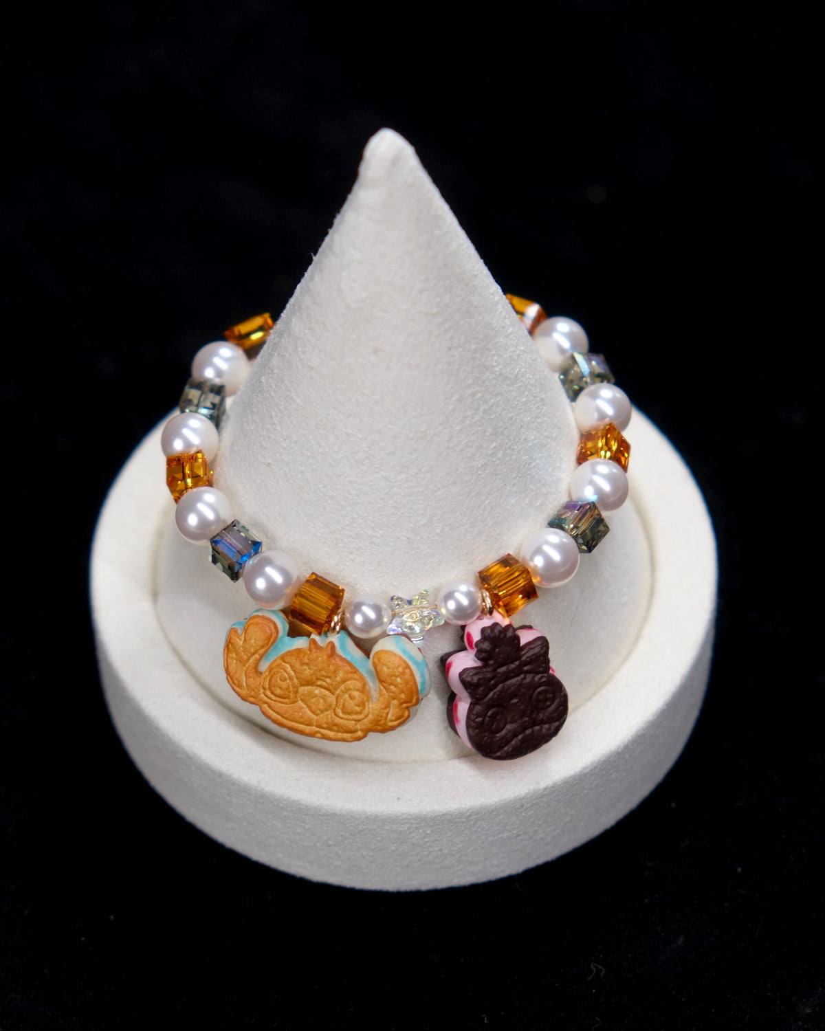 Cookie Duo Swarovski Crystal Charm Bracelet