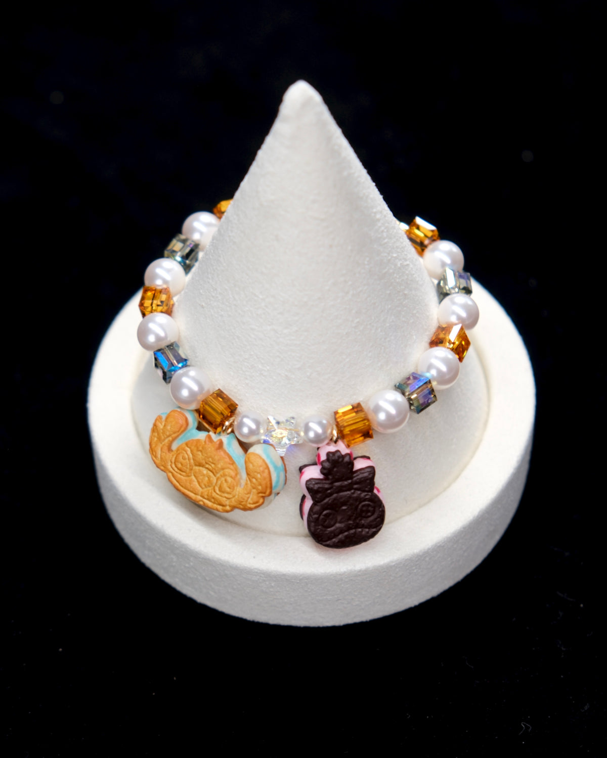 Cookie Duo Swarovski Crystal Charm Bracelet