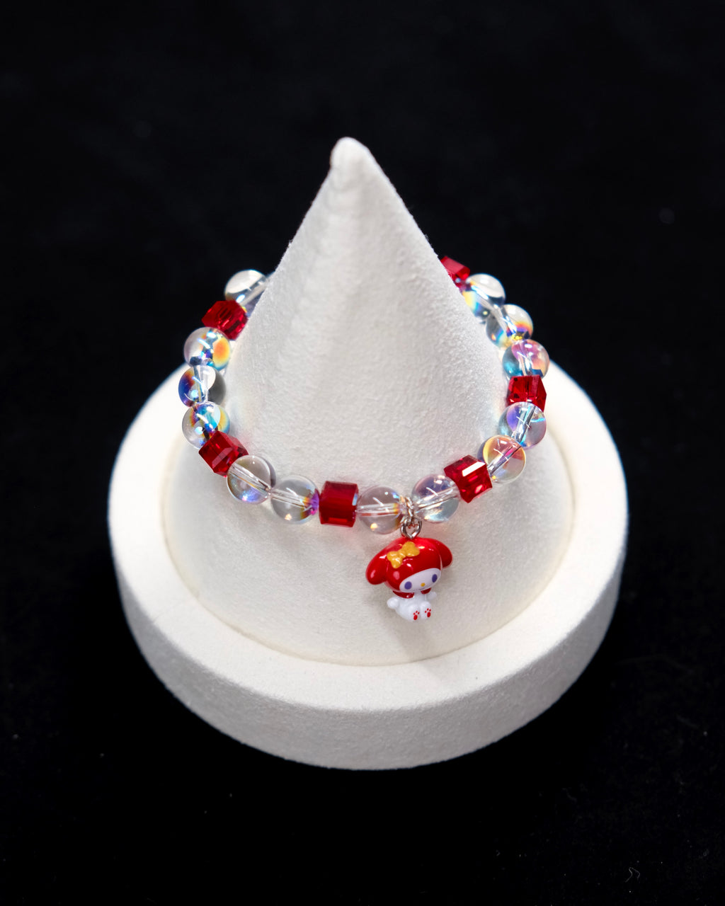 Red Puppy Swarovski Crystal Charm Bracelet