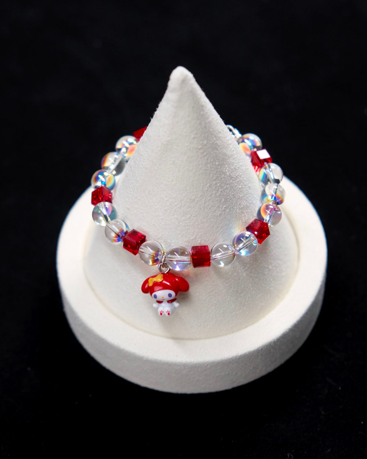 Red Puppy Swarovski Crystal Charm Bracelet