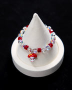Red Puppy Swarovski Crystal Charm Bracelet
