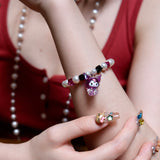 Purple Devil Bracelet product photo, handmade charm bracelet by Shinora Studio
