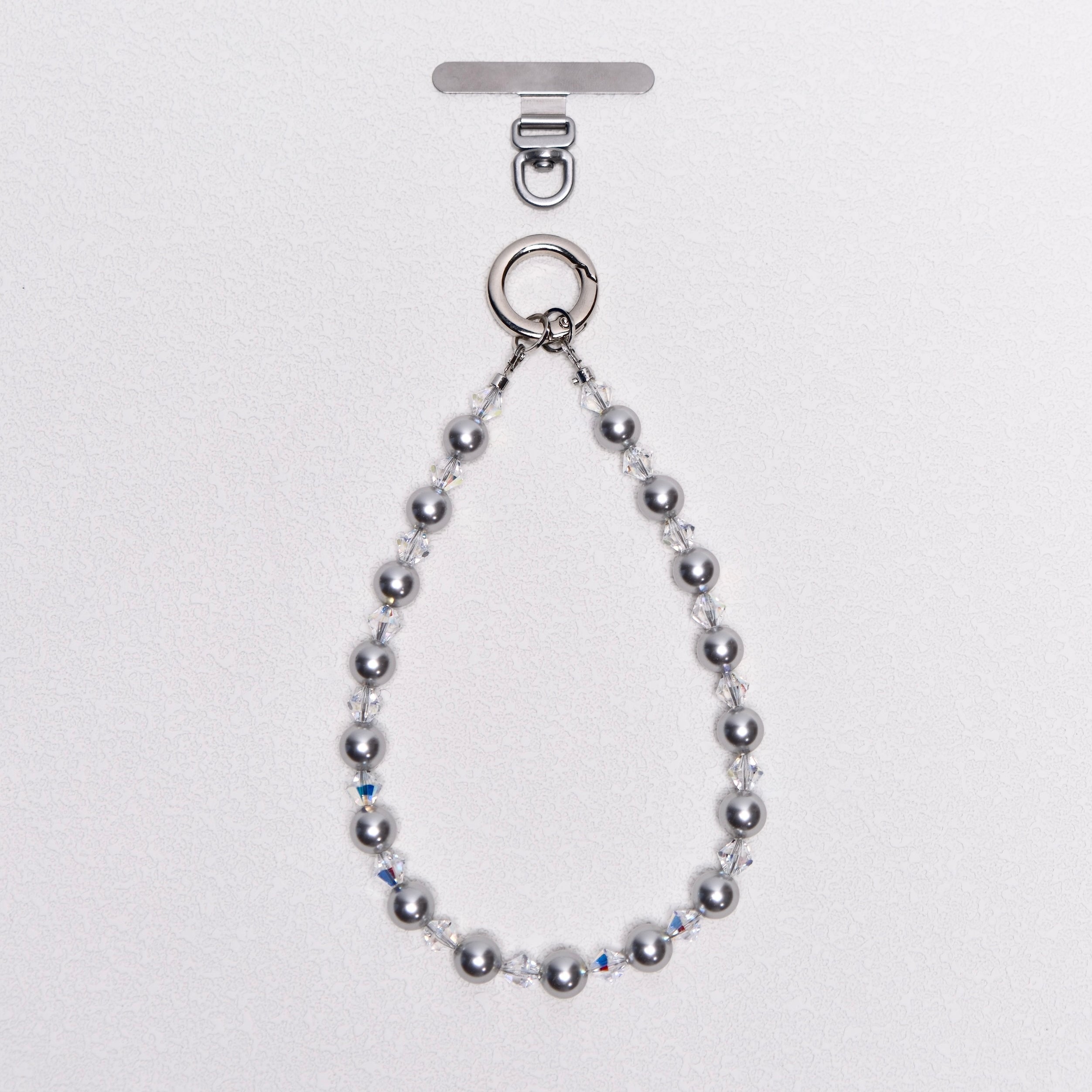 Gray Swarovski Pearl Phone Chain