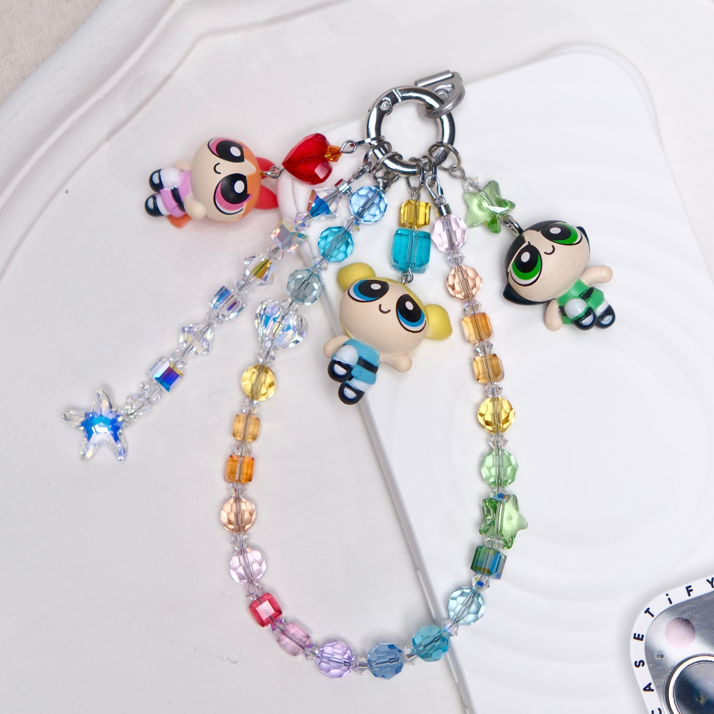 Rainbow Swarovski Crystal Phone Chain