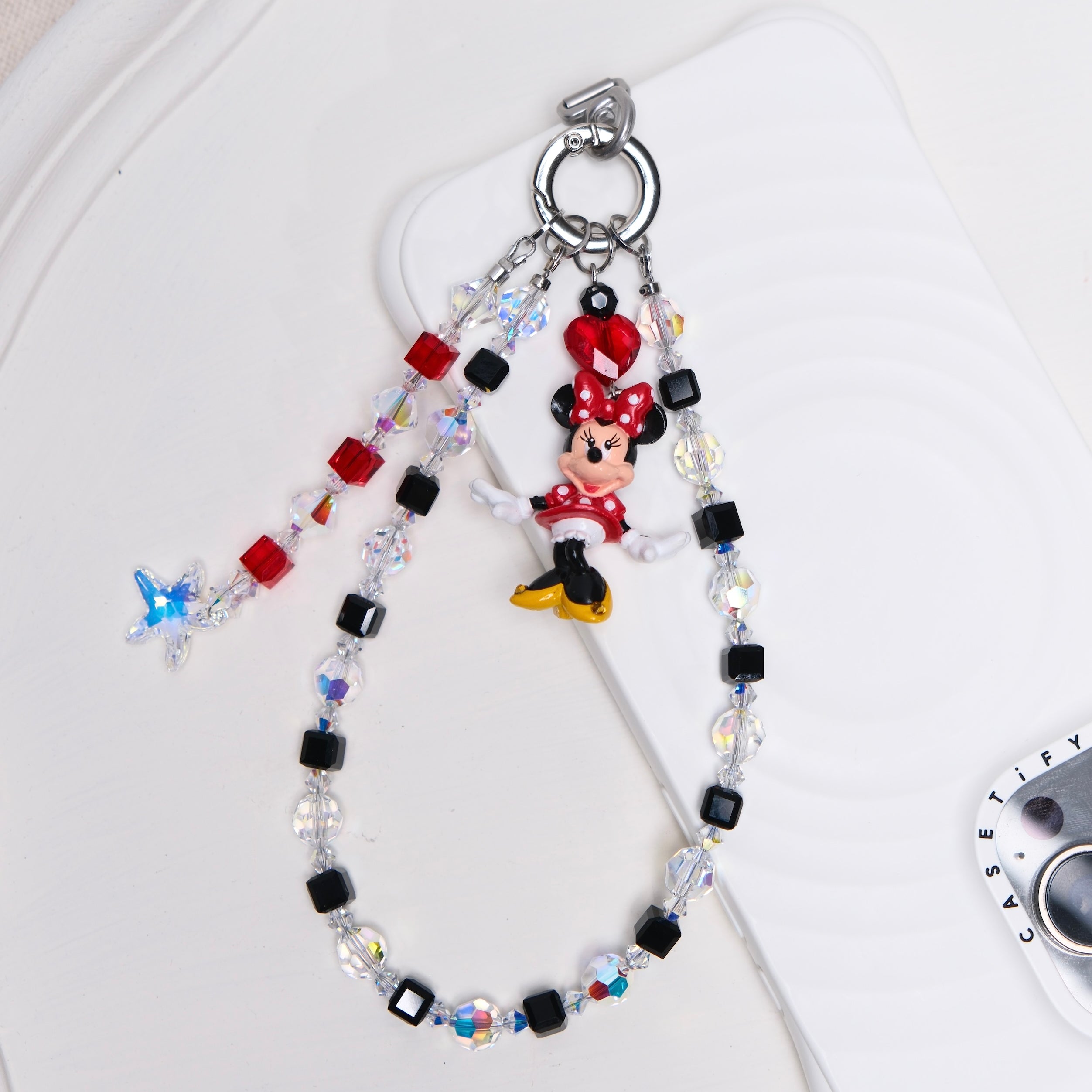 Vintage Red Bow Character Phone Charm
