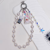 Swarovski Pearl Crystal Phone Chain