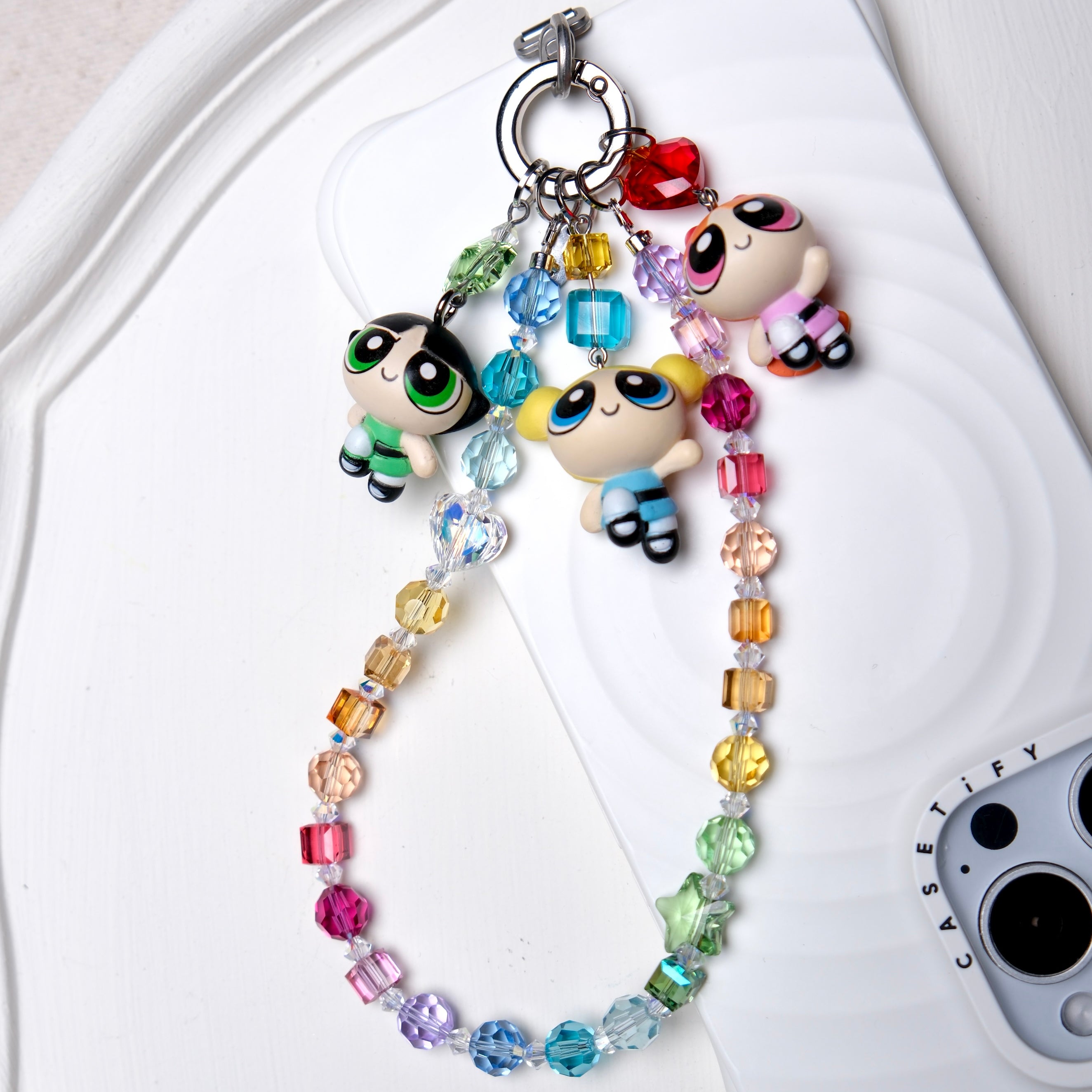 Rainbow Swarovski Crystal Phone Chain