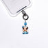 Blue sailor vintage character phone charm with a blue Swarovski crystal accent and silver-tone hardware