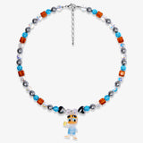 Orange & Blue Duck Charm Necklace