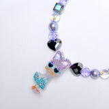 Lavender & Blue Duck Charm Necklace