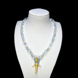 Detail product photo of Blue Fairy Charm Necklace by Shinora Studio.
