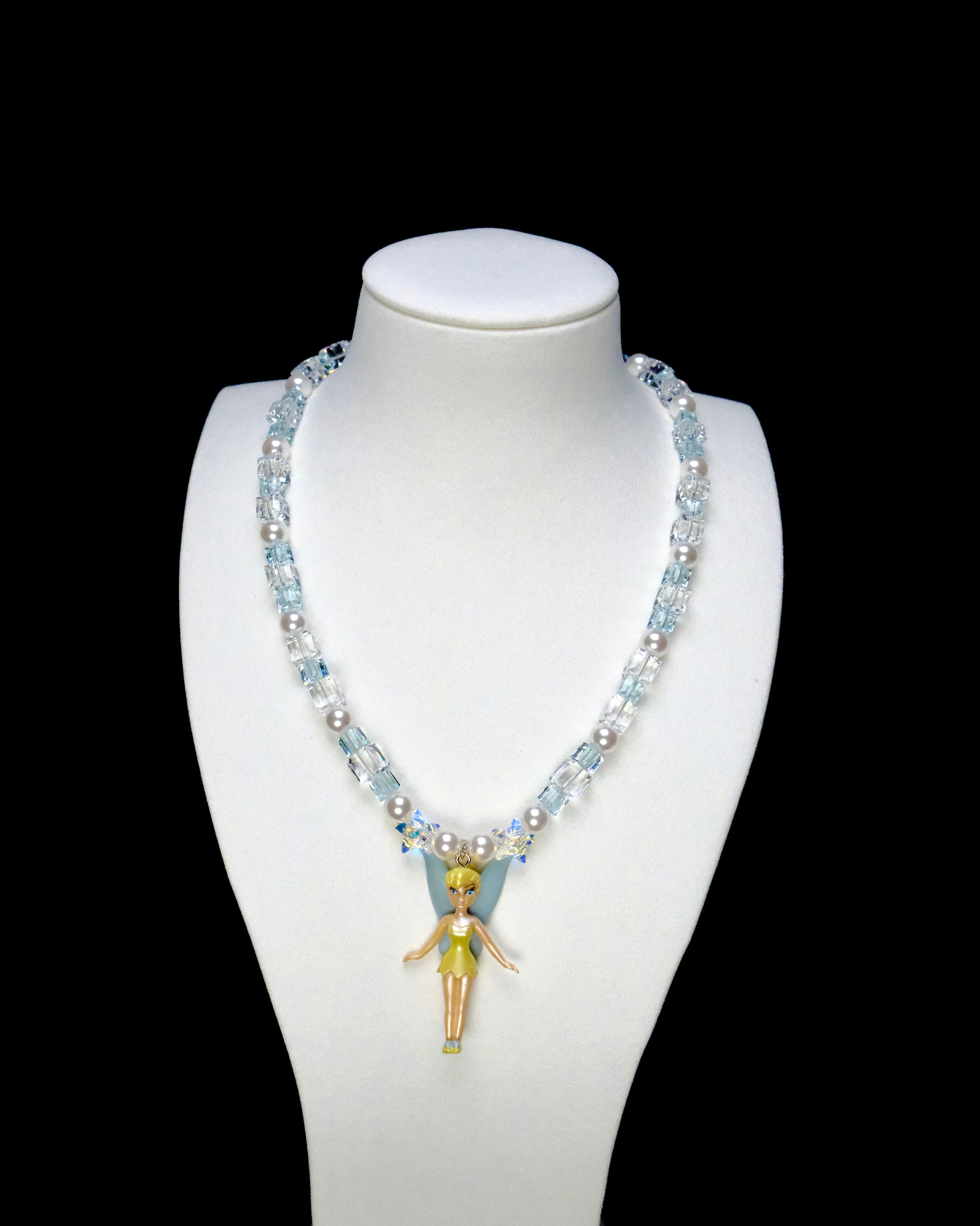 Detail product photo of Blue Fairy Charm Necklace by Shinora Studio.