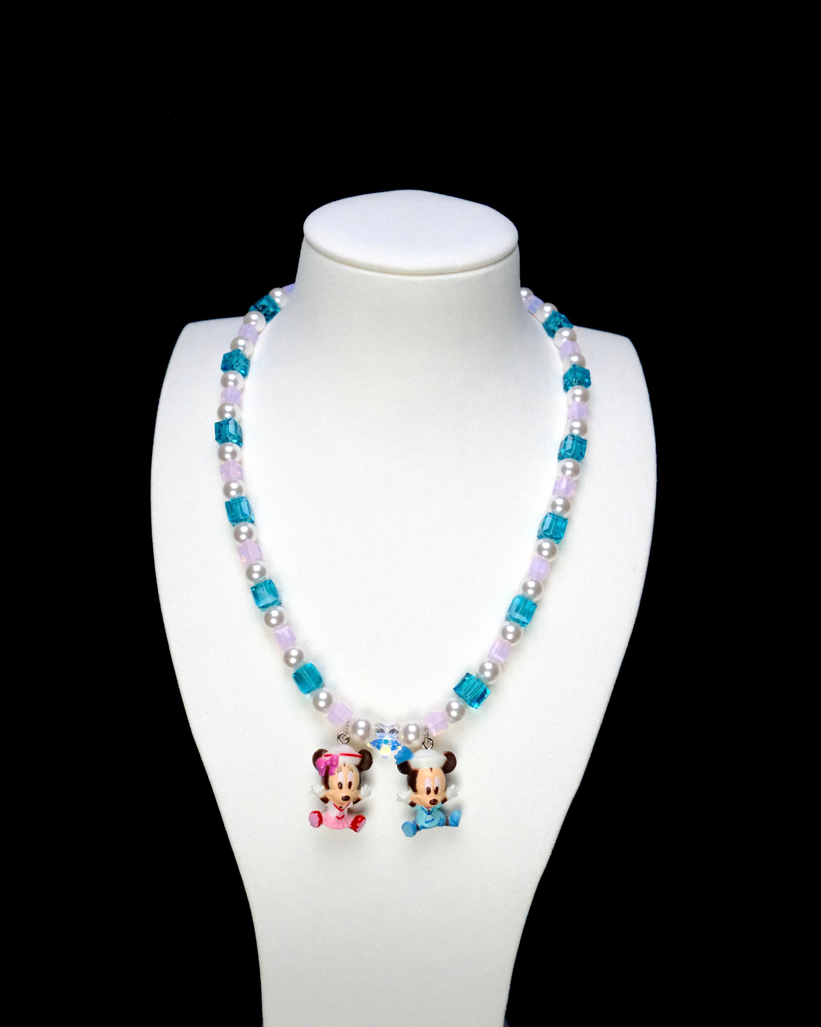 Additional product photo of Pastel Couple Charm Necklace by Shinora Studio.