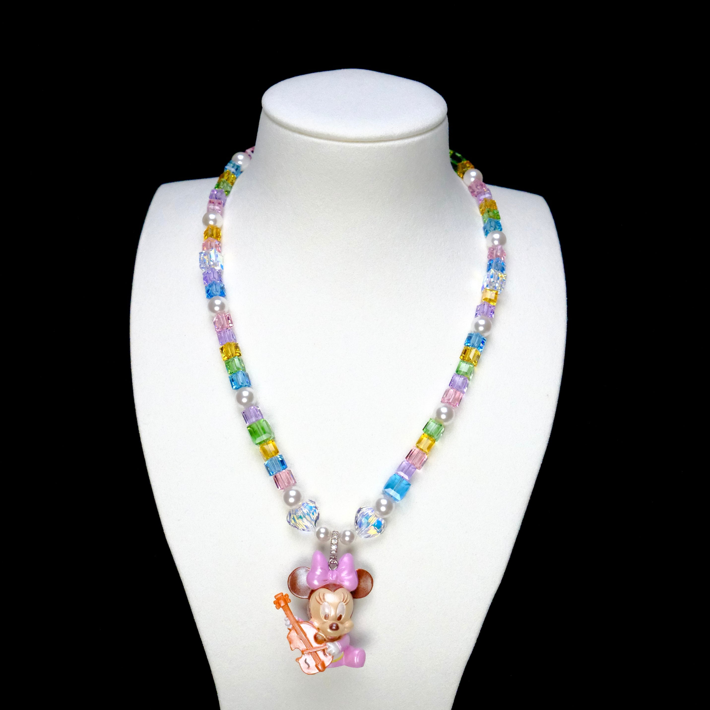 Product photo of Rainbow Melody Charm Necklace by Shinora Studio.