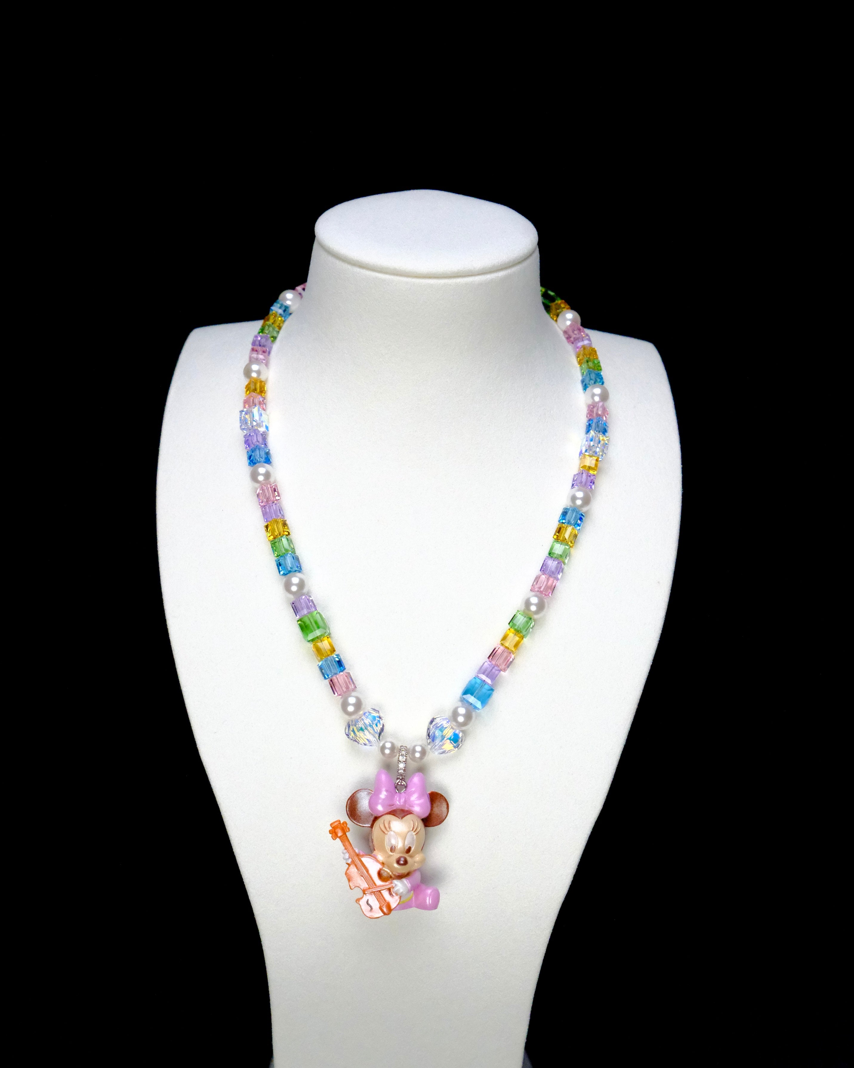 Product photo of Rainbow Melody Charm Necklace by Shinora Studio.