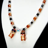 Detail product photo of Retro Sparkle Charm Necklace by Shinora Studio.