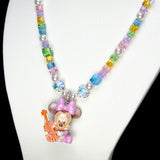 Detail product photo of Rainbow Melody Charm Necklace by Shinora Studio.