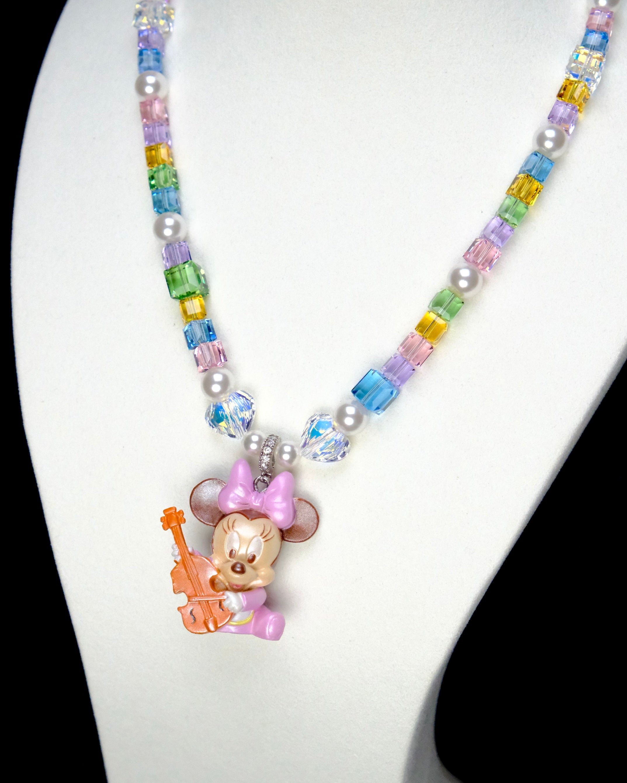 Detail product photo of Rainbow Melody Charm Necklace by Shinora Studio.