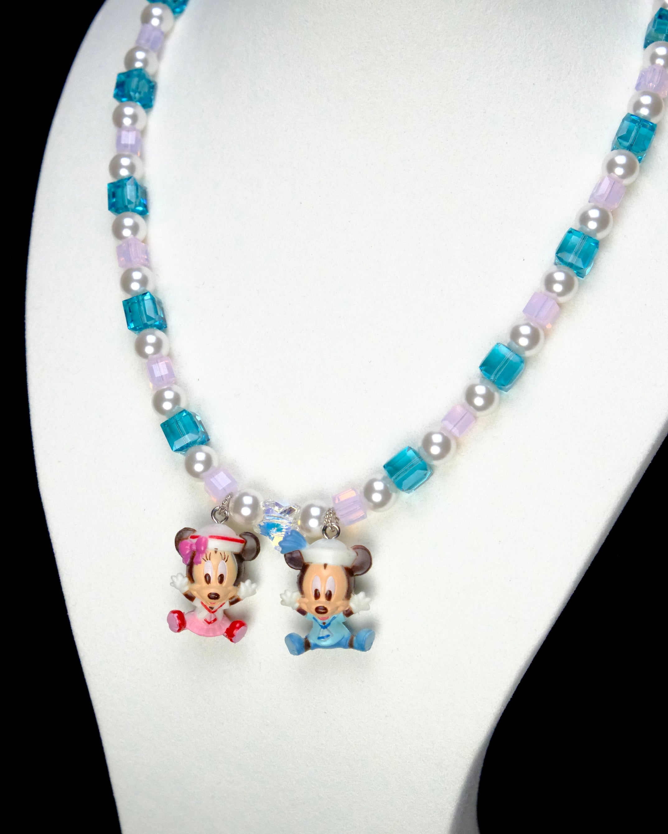 Detail product photo of Pastel Couple Charm Necklace by Shinora Studio.