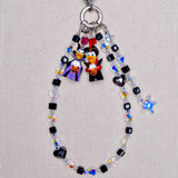 Black Swarovski Crystal Phone Chain
